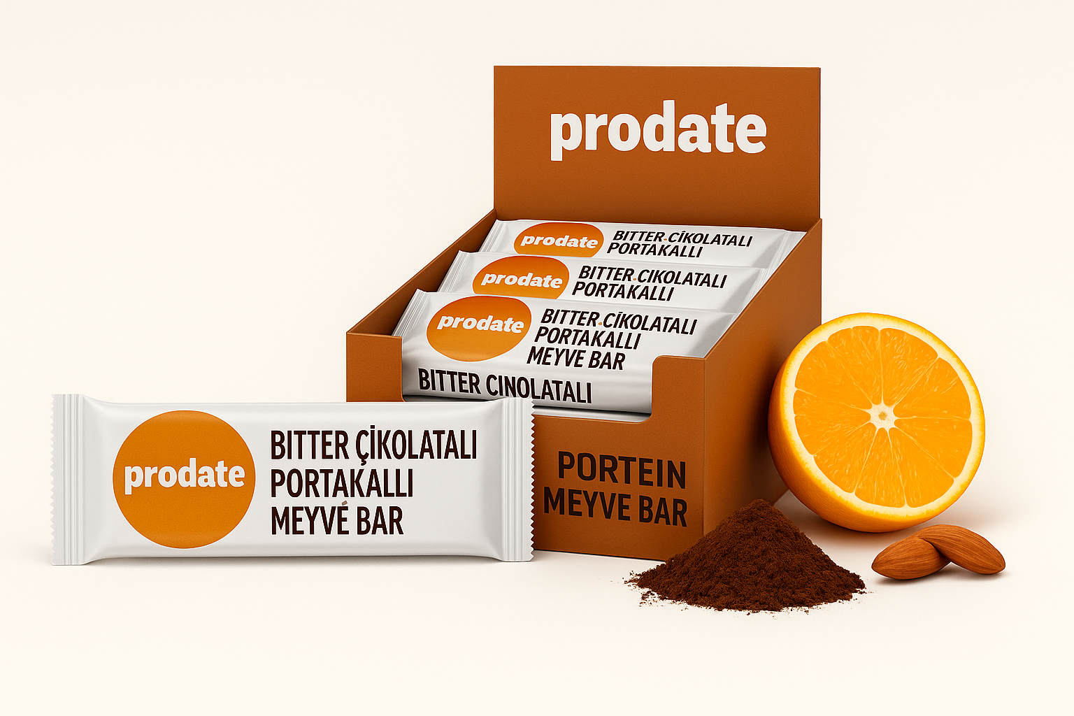 Bitter Çikolatalı Portakallı Meyve Bar